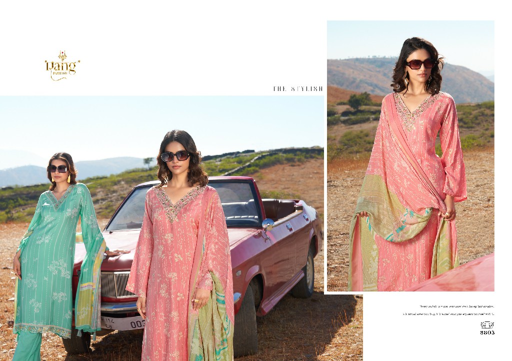RANG FASHION SUMMER SHINE VOL 6 BEAUTIFUL MUSLIN DIGITAL PRINT WITH EMBROIDERY WORK DRESS MATERIAL