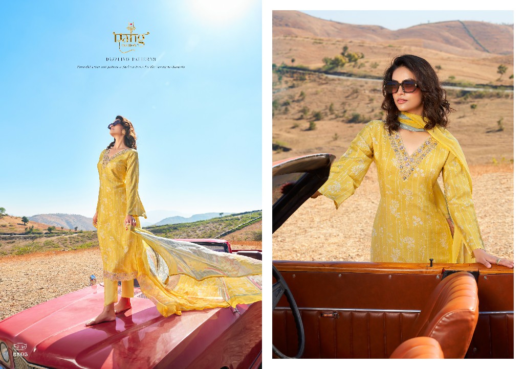 RANG FASHION SUMMER SHINE VOL 6 BEAUTIFUL MUSLIN DIGITAL PRINT WITH EMBROIDERY WORK DRESS MATERIAL