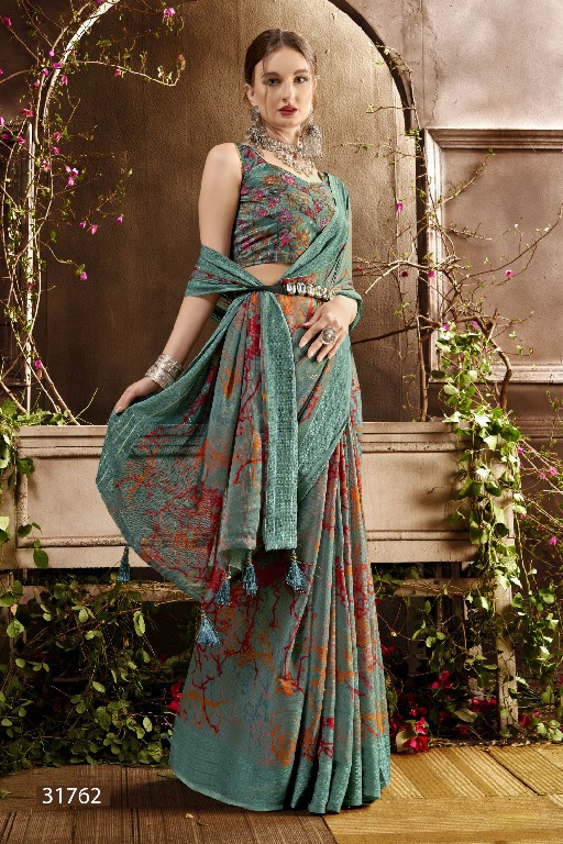 Vallabhi Kizza Vol-10 Wholesale Shimmer Georgette Indian Sarees