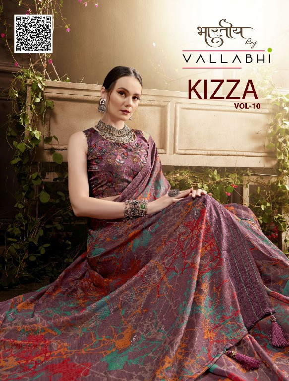 Vallabhi Kizza Vol-10 Wholesale Shimmer Georgette Indian Sarees