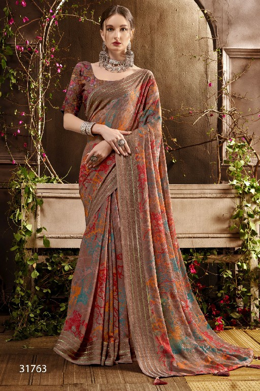 Vallabhi Kizza Vol-10 Wholesale Shimmer Georgette Indian Sarees