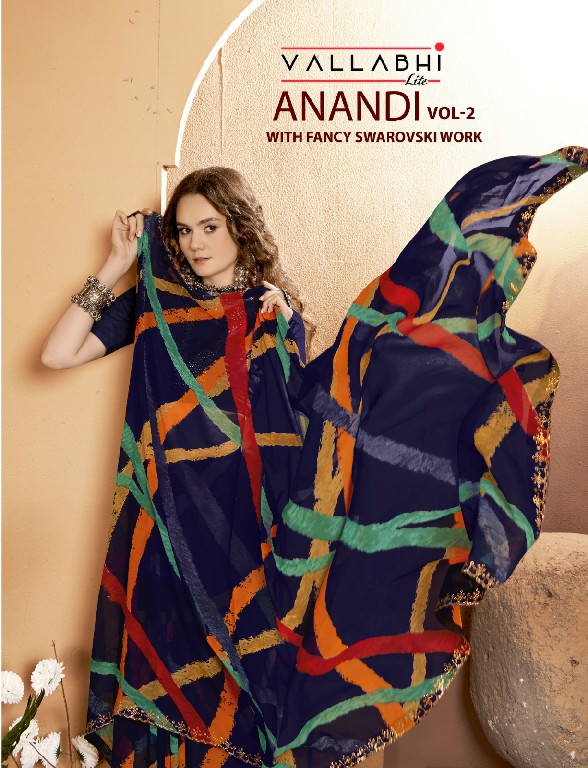 Vallabhi Anandi Vol-2 Wholesale Floral Print Georgette Fabrics Sarees