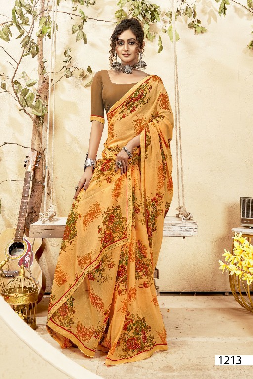 Vallabhi Express Vol-3 Wholesale Floral Print Georgette Sarees