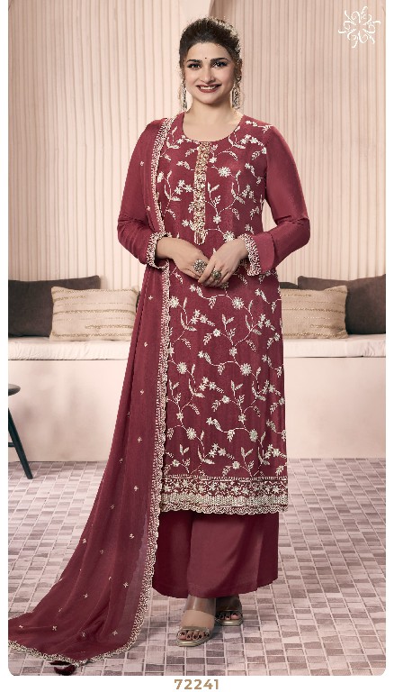 Vinay Kuleesh Shazia Wholesale Thread Embroidered Chinon Straight Suits