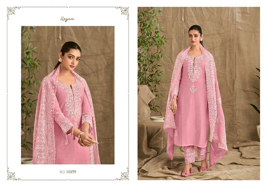 Reyna Rhythm Wholesale Linen Dyed With Coading Embroidery Salwar Suits