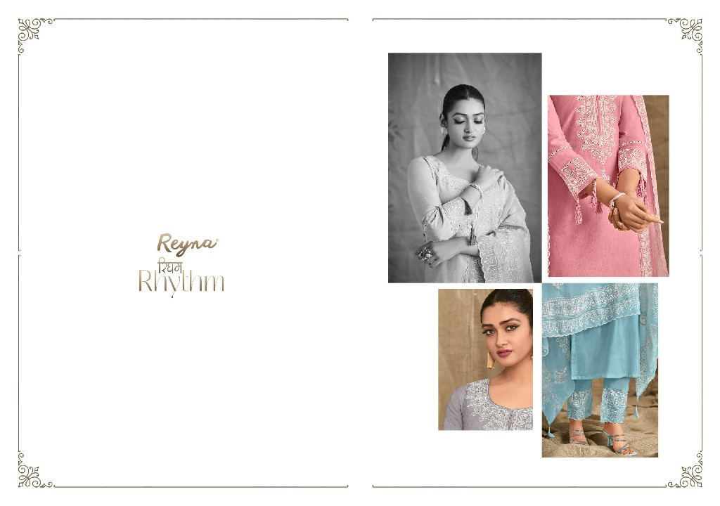 Reyna Rhythm Wholesale Linen Dyed With Coading Embroidery Salwar Suits