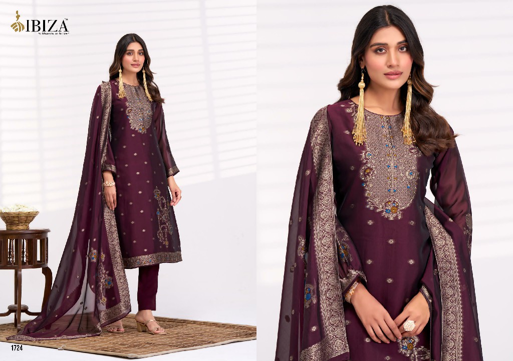 Ibiza Rahi Wholesale Pure Banglory Silk With Jacquard With Hand Work Suits