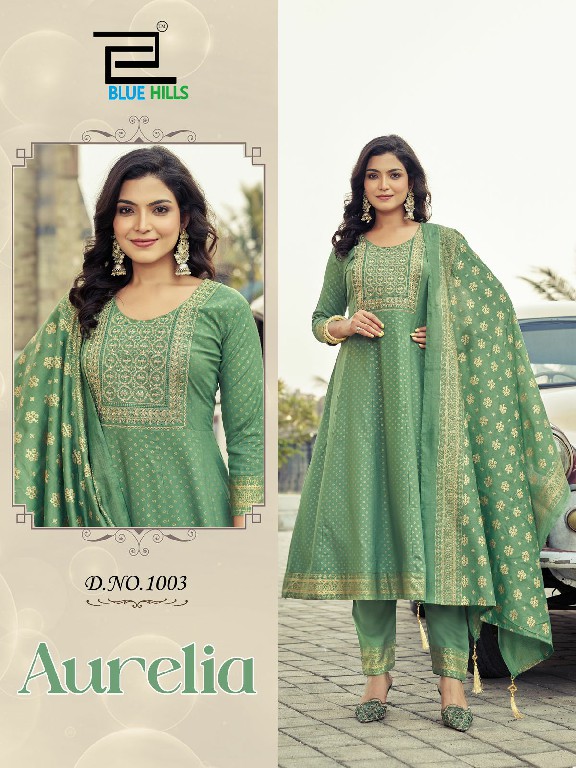 Blue Hills Aurelia Wholesale Naira Cut Kurtis With Pant And Dupatta