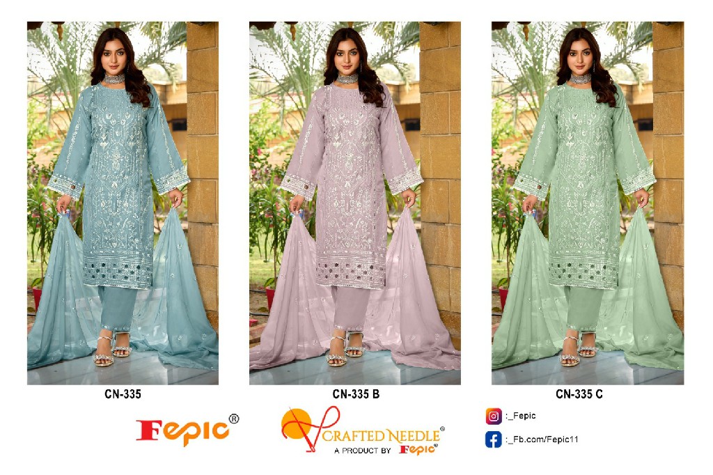 Fepic Crafted Needle CN-335 Wholesale Readymade Indian Pakistani Suits