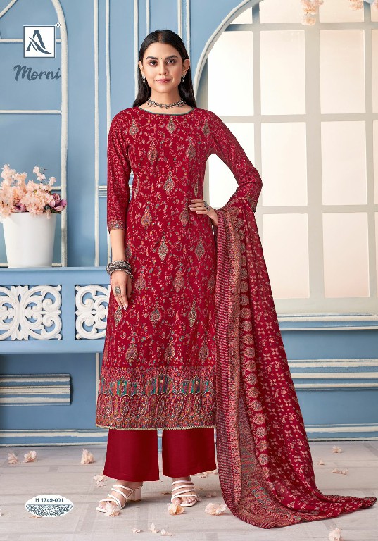 Alok Morni Wholesale Pure Mudaal With Elegant Hand Work Dress Material