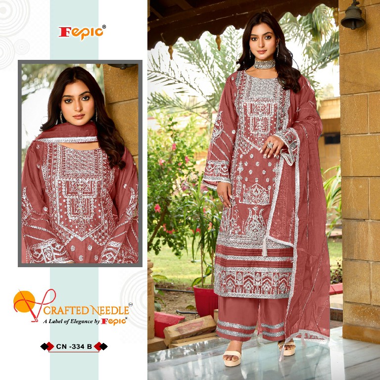 Fepic Crafted Needle CN-334 Wholesale Readymade Indian Pakistani Suits