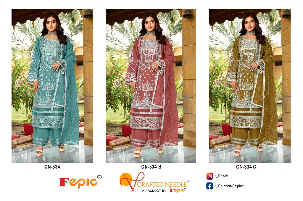 Fepic Crafted Needle CN-334 Wholesale Readymade Indian Pakistani Suits