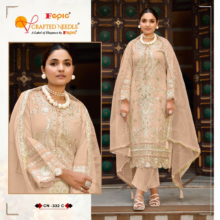 Fepic Crafted Needle CN-332 Wholesale Readymade Indian Pakistani Suits