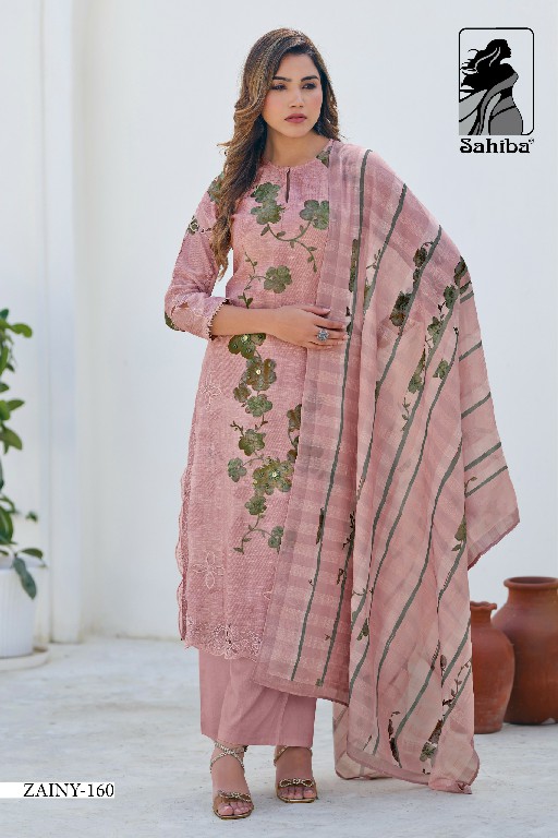 Sahiba Zainy Wholesale Pure Linen With Embroidery Work Salwar Suits