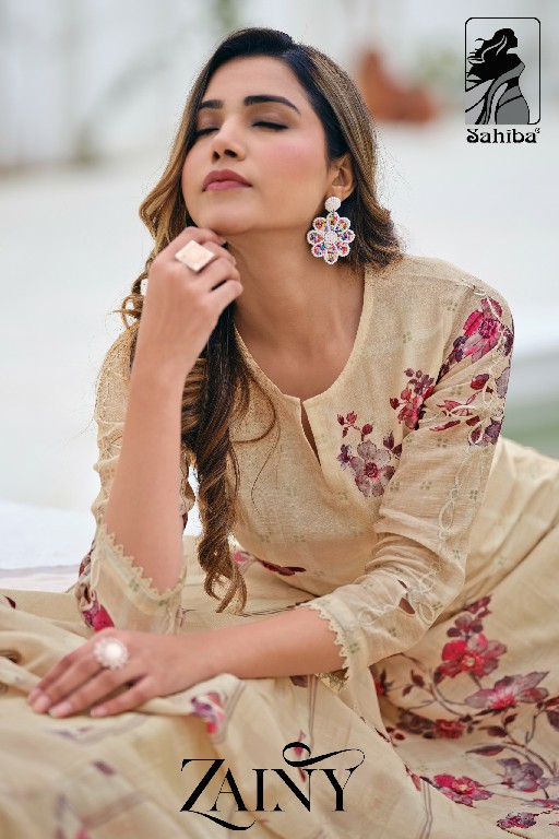 Sahiba Zainy Wholesale Pure Linen With Embroidery Work Salwar Suits