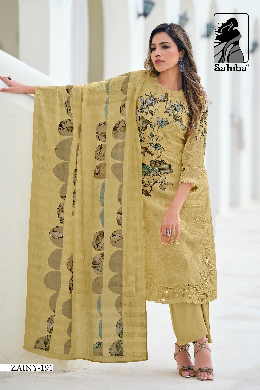 Sahiba Zainy Wholesale Pure Linen With Embroidery Work Salwar Suits