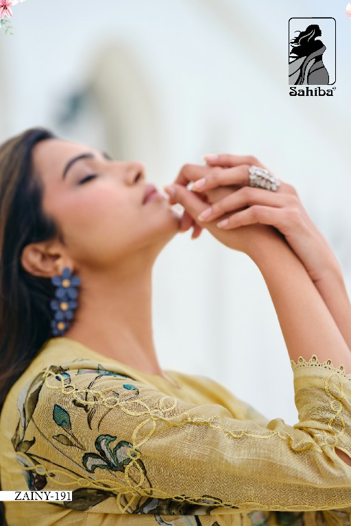 Sahiba Zainy Wholesale Pure Linen With Embroidery Work Salwar Suits