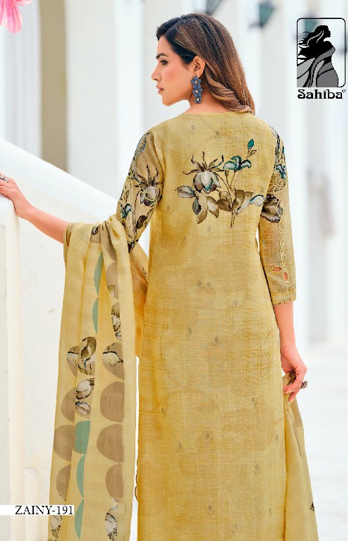 Sahiba Zainy Wholesale Pure Linen With Embroidery Work Salwar Suits