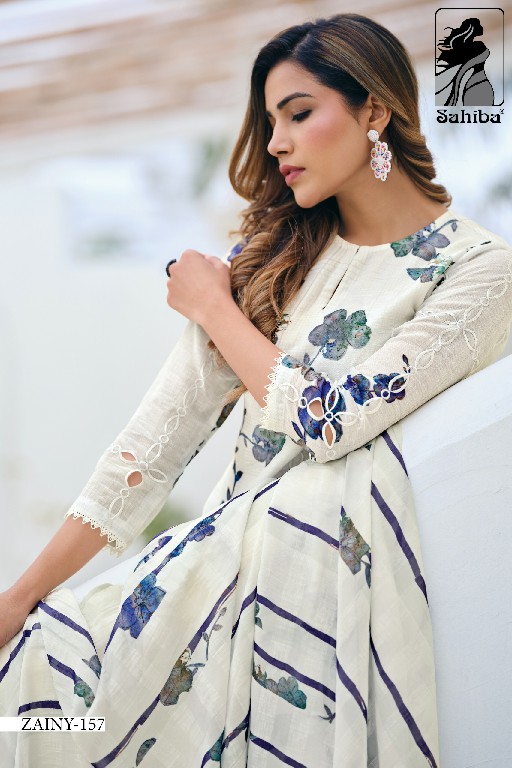 Sahiba Zainy Wholesale Pure Linen With Embroidery Work Salwar Suits