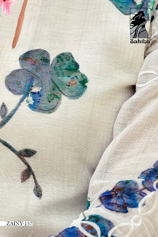 Sahiba Zainy Wholesale Pure Linen With Embroidery Work Salwar Suits