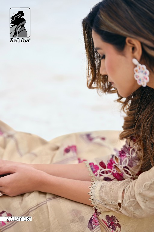 Sahiba Zainy Wholesale Pure Linen With Embroidery Work Salwar Suits