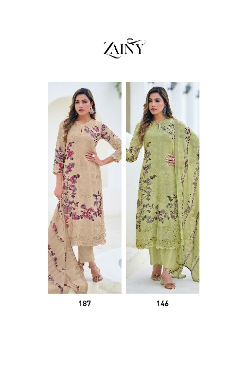 Sahiba Zainy Wholesale Pure Linen With Embroidery Work Salwar Suits