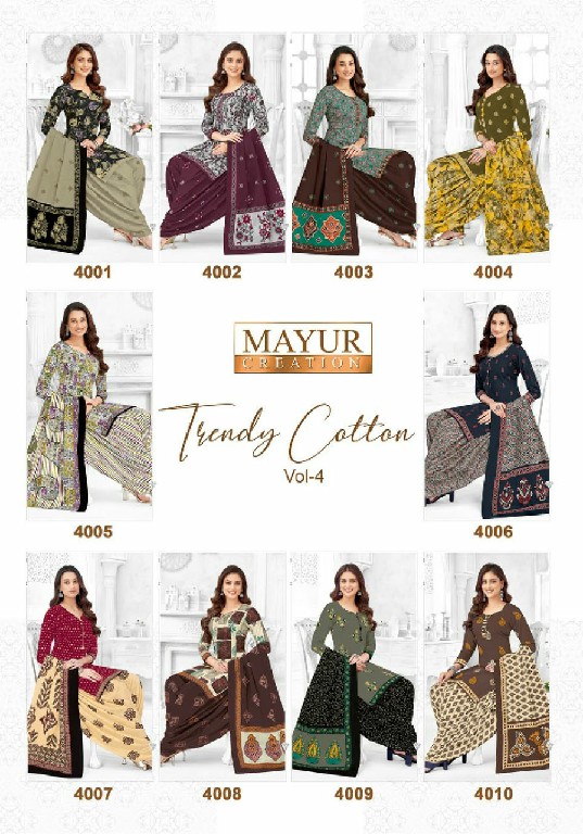 Mayur Trendy Cotton Vol-4 Wholesale Pure Cotton Printed Dress Material