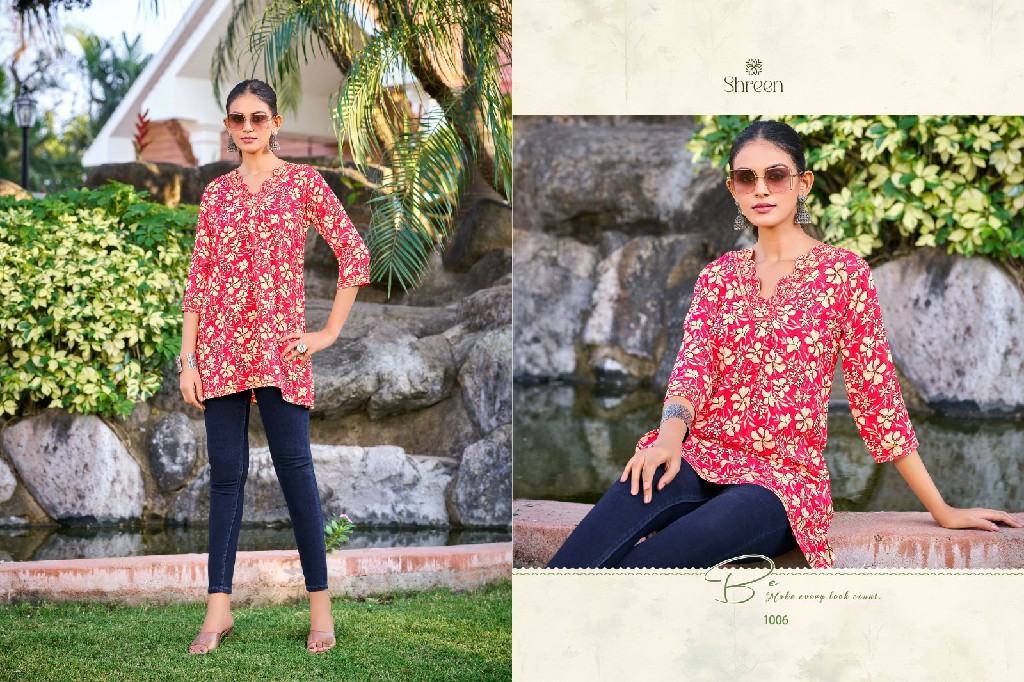 Shreen Resham Infinity Wholesale Short Tops Collection