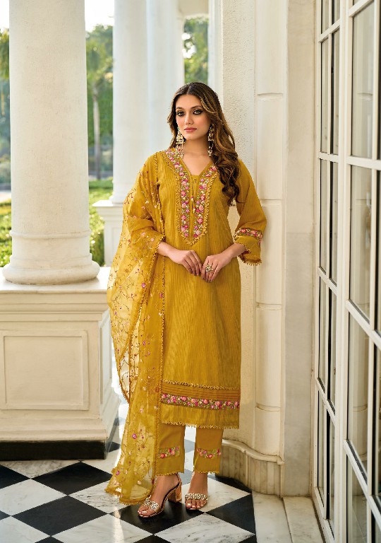 Lady Leela Aarfa Wholesale Embroidery And Handwork Top With Pant And Dupatta