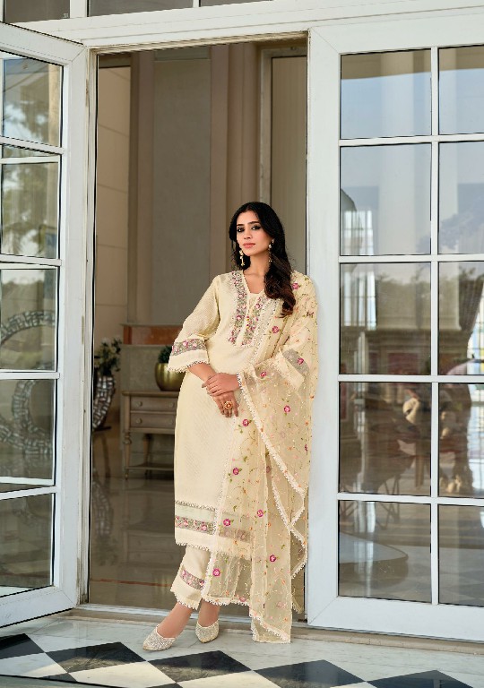 Lady Leela Aarfa Wholesale Embroidery And Handwork Top With Pant And Dupatta