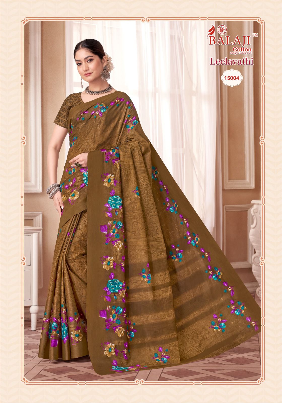Balaji Leelavathi Vol-15 Wholesale Pure Cotton Printed Sarees