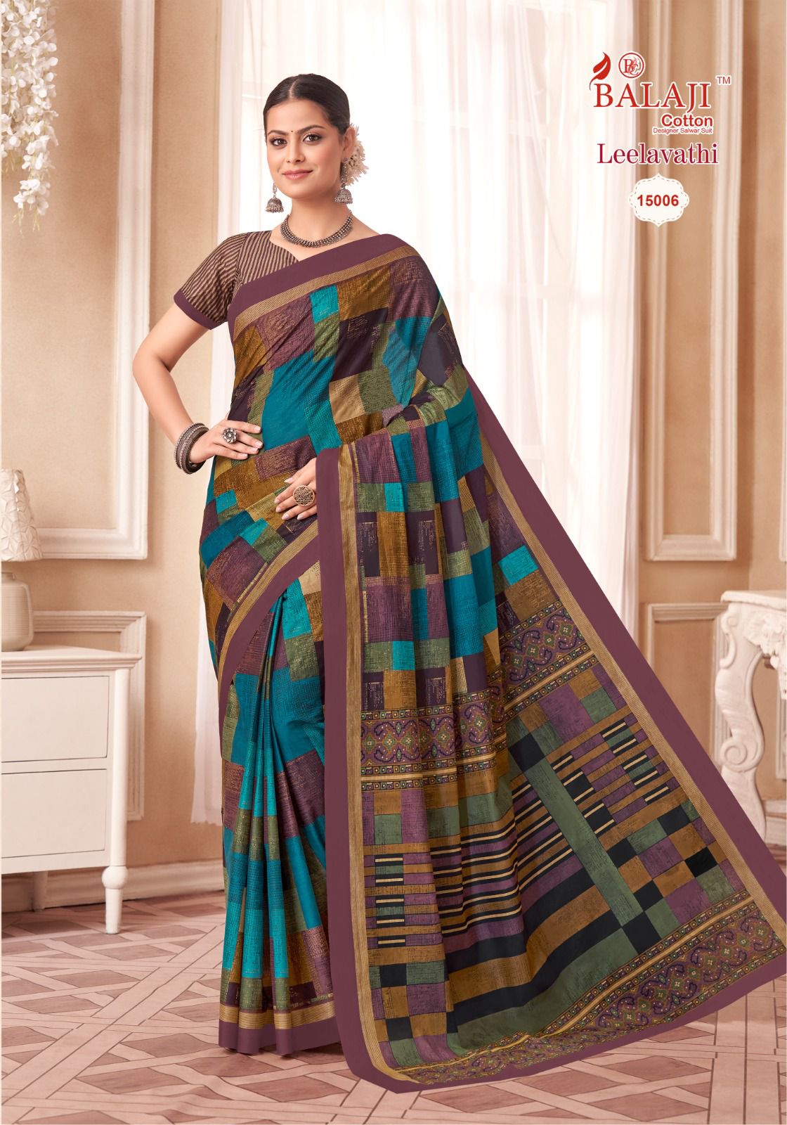 Balaji Leelavathi Vol-15 Wholesale Pure Cotton Printed Sarees