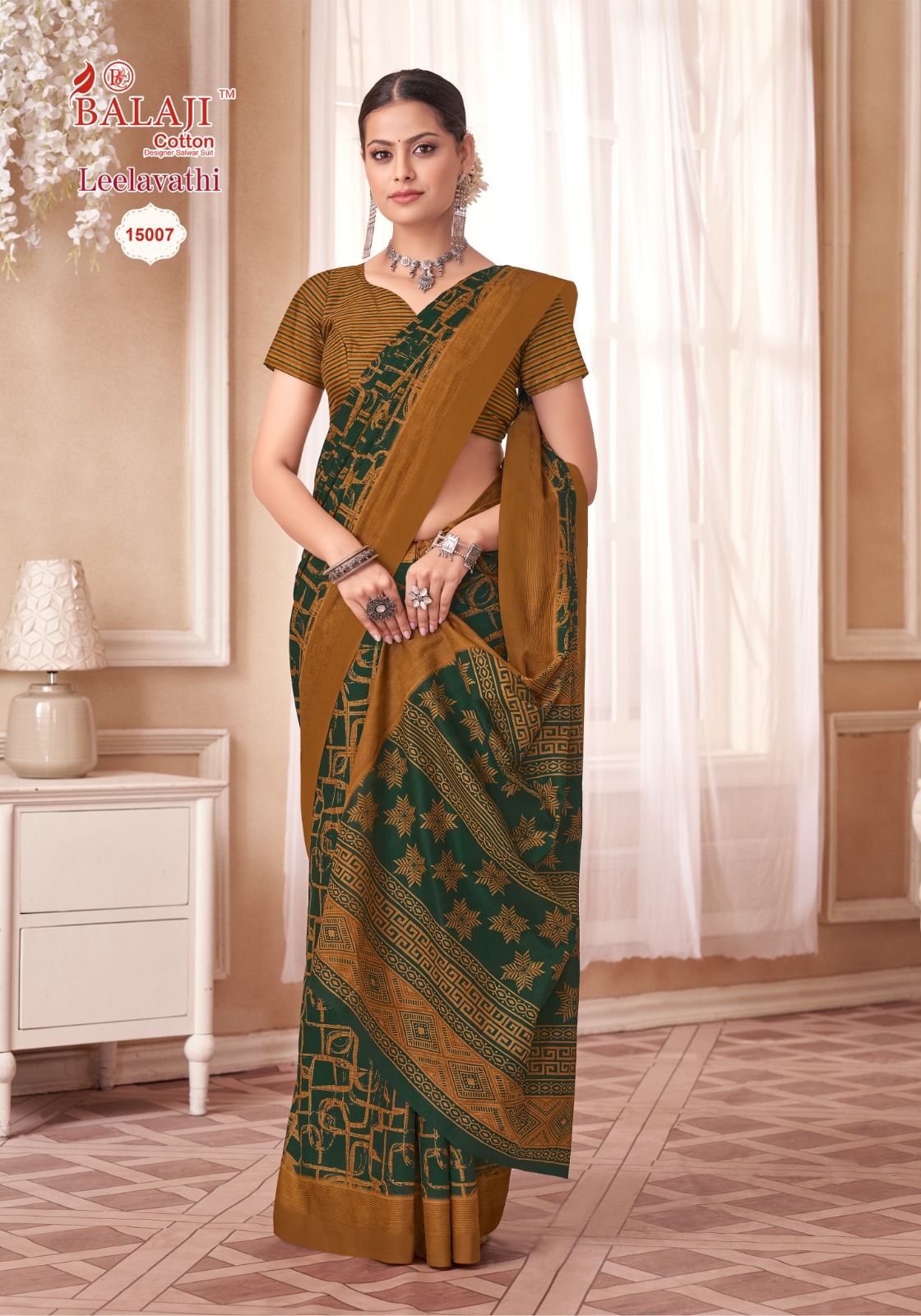 Balaji Leelavathi Vol-15 Wholesale Pure Cotton Printed Sarees
