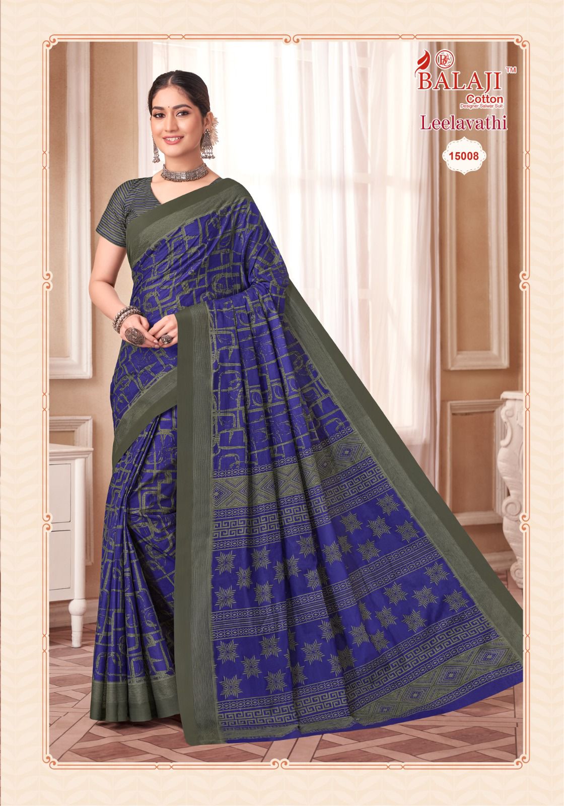 Balaji Leelavathi Vol-15 Wholesale Pure Cotton Printed Sarees