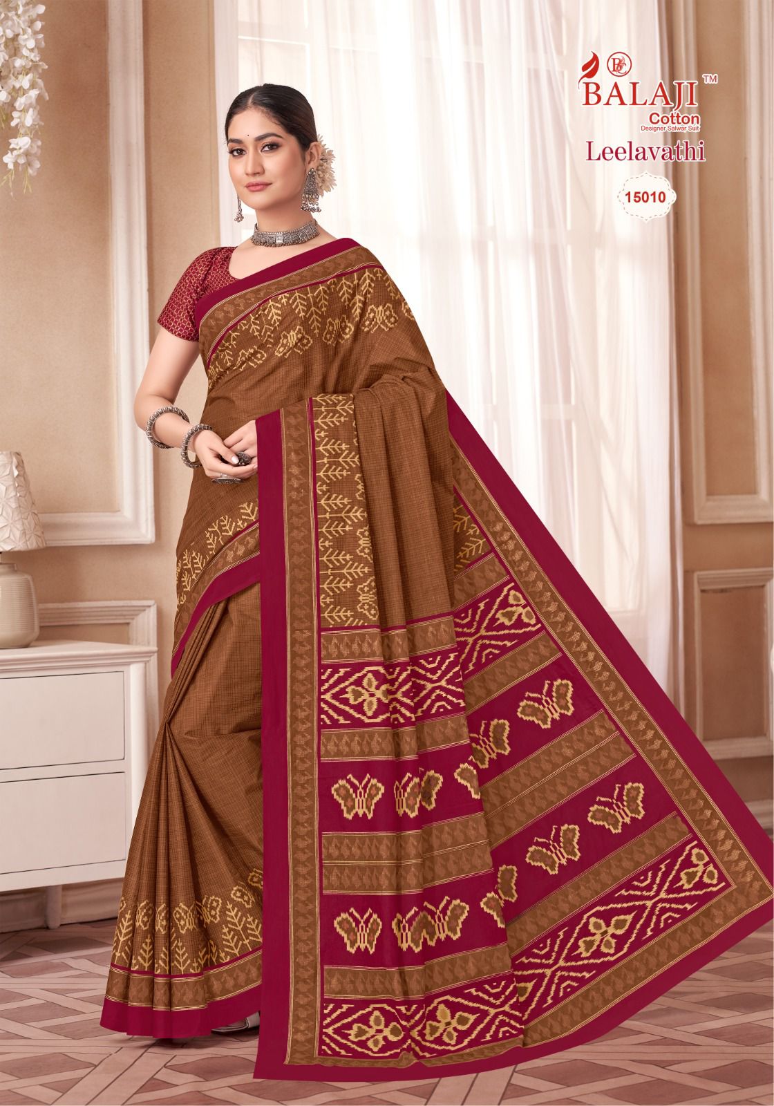 Balaji Leelavathi Vol-15 Wholesale Pure Cotton Printed Sarees