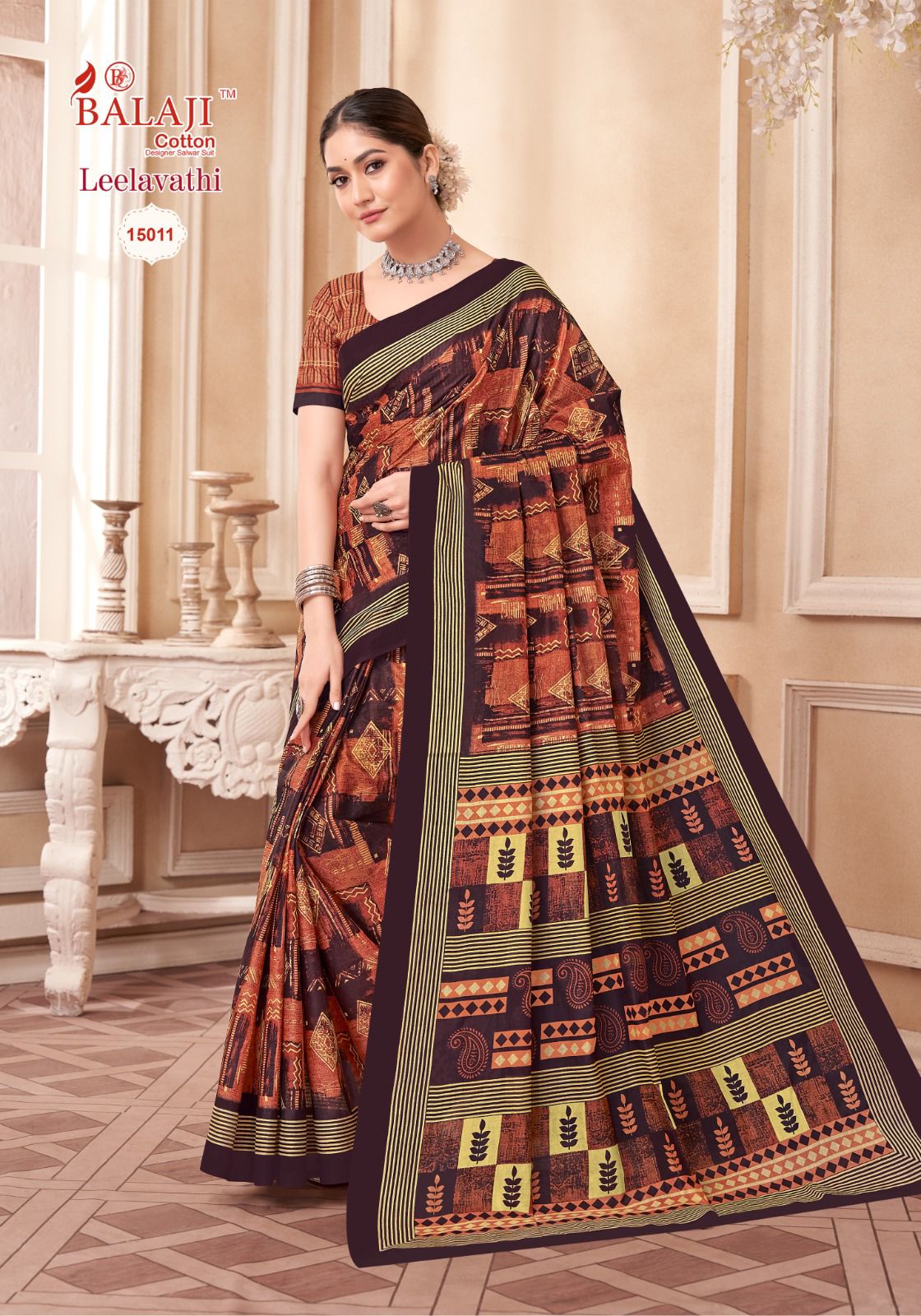 Balaji Leelavathi Vol-15 Wholesale Pure Cotton Printed Sarees
