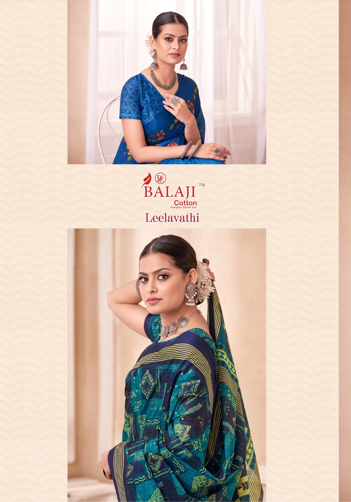 Balaji Leelavathi Vol-15 Wholesale Pure Cotton Printed Sarees