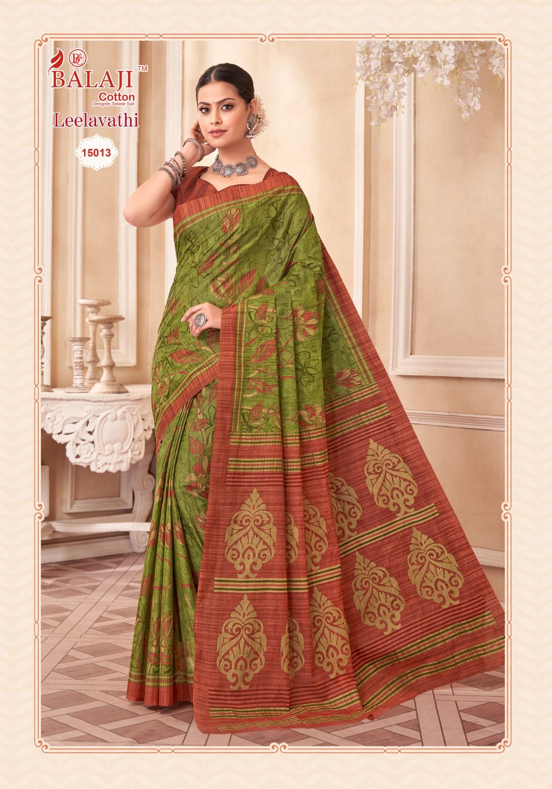 Balaji Leelavathi Vol-15 Wholesale Pure Cotton Printed Sarees