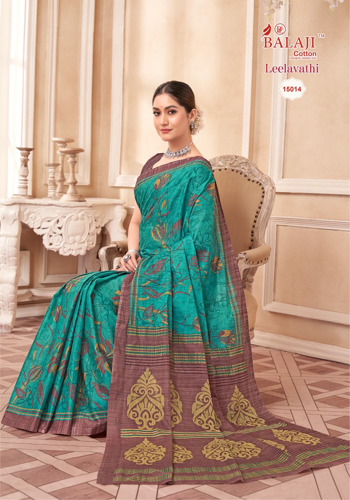Balaji Leelavathi Vol-15 Wholesale Pure Cotton Printed Sarees