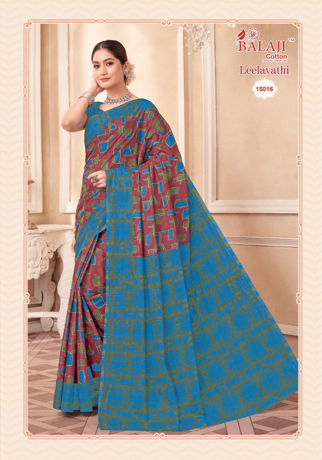 Balaji Leelavathi Vol-15 Wholesale Pure Cotton Printed Sarees