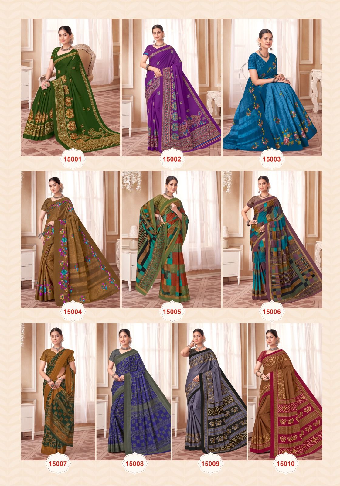 Balaji Leelavathi Vol-15 Wholesale Pure Cotton Printed Sarees