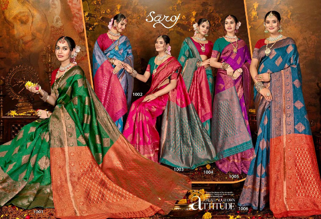 Saroj Ashoka Silk Vol-1 Wholesale Soft Silk Contrast Rich Pallu Sarees