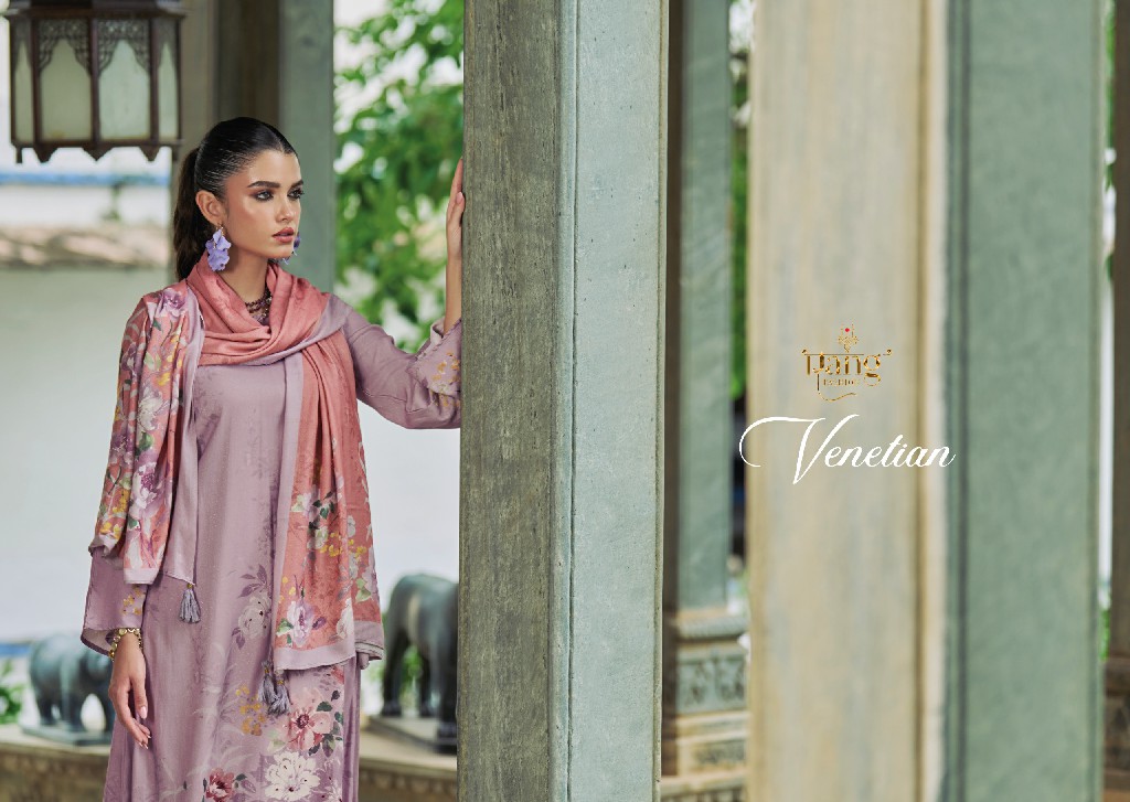 Rang Fashion Venetian Vol-2 Wholesale Pure Viscose Muslin With Knot Work Salwar Suits