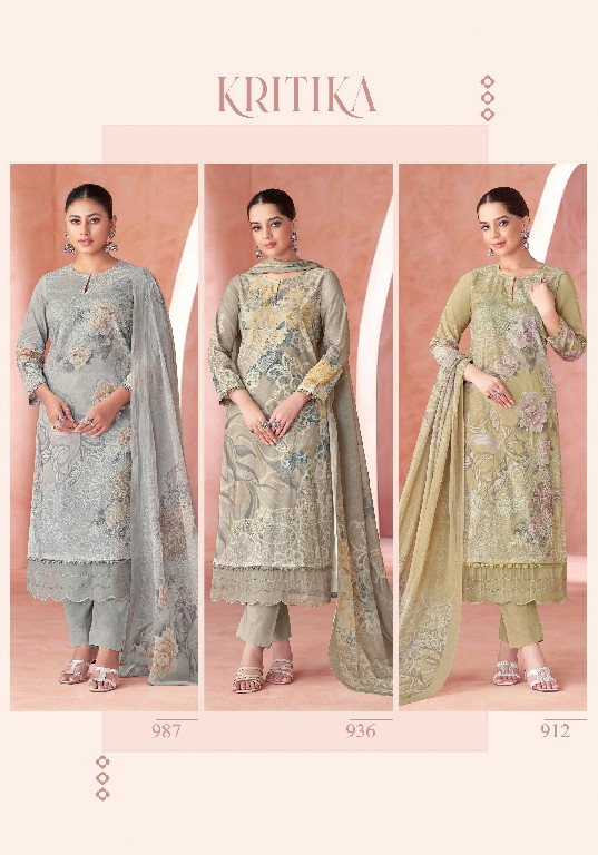 Sahiba Kritika Wholesale Pure Cotton Lawn With Hand Work Salwar Suits