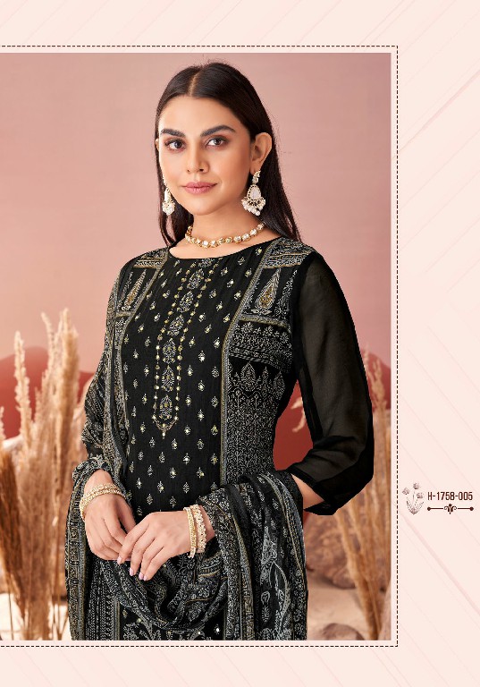 Alok Crystal Wholesale Pure Viscose Organza With Fancy Hand Work Dress Material