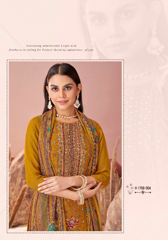 Alok Crystal Wholesale Pure Viscose Organza With Fancy Hand Work Dress Material
