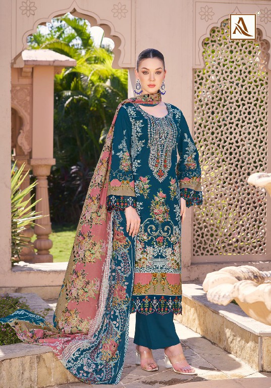 Alok Qurbat Vol-17 Wholesale Zam Cotton With Work Dress Material