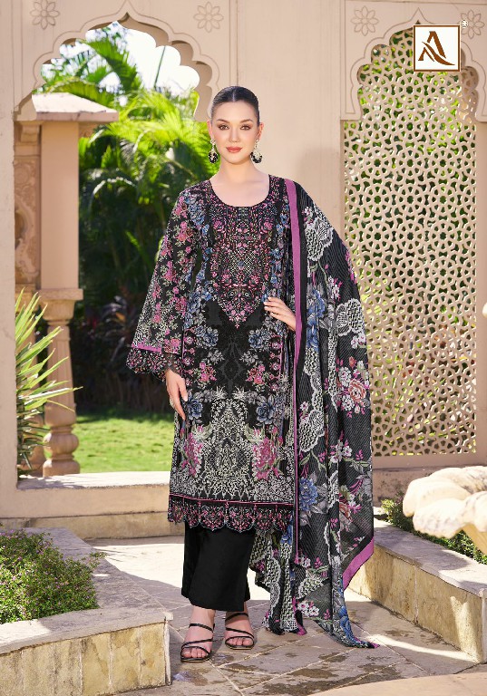 Alok Qurbat Vol-17 Wholesale Zam Cotton With Work Dress Material