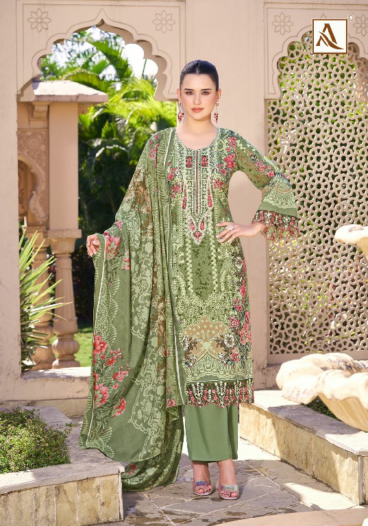 Alok Qurbat Vol-17 Wholesale Zam Cotton With Work Dress Material