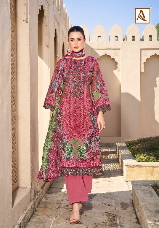 Alok Qurbat Vol-17 Wholesale Zam Cotton With Work Dress Material